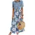Vestido de gola Feminino elegantem floral único