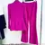 Conjunto designer de passarelas feminino, blazer de botão único e calça na internet
