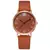 Relógio de pulso digital vintage feminino, relógio cinto de couro, lazer redon