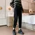 Calça harém de cintura alta feminina, elastano solto, pernas finas - comprar online