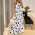 Maxi vestido tropical boho moda estampado halter sem costas