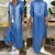 Vestido jeans casual tamanho grande feminino