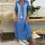 Vestido jeans casual tamanho grande feminino - comprar online