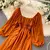Vestido maxi de gola quadrada Woherb