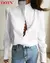 Blusa feminina de gola alta