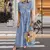 Vestido retrô feminino, manga curta, gola virada para baixo, botão, longo - comprar online