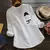 Blusa de Linho Gato Manga Longa