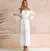 Teelynn-vestido boho branco para mulheres - Donne50.online