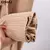 Calça reta feminina casual com cordão, cintura alta solta
