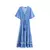 Vestido maxi com estampa floral vintage feminino, decote em V - loja online