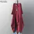 ZANZEA-vestido xadrez assimétrico largo - comprar online
