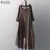Imagem do ZANZEA-vestido xadrez assimétrico largo
