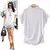 Camisa de gola alta de algodão manga curta feminina - comprar online