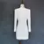 Vestido de passarela, manga comprida, trespassado duplo, gola - Donne50.online