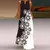 Imagem do Vestido longo sem mangas com decote em v feminino com bolso