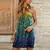 Vestido estampado diamante sem mangas , Casual Streetwear, Metal Ha - loja online