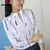 Blusas estampa listra, manga comprida casual - Donne50.online