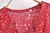 Vestido maxi com estampa floral vintage feminino, decote em V - loja online