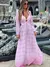 Vestido feminino de chiffon tecido confortável, sem rugas