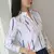 Blusas estampa listra, manga comprida casual - Donne50.online