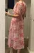Vestido feminino de chiffon de manga curto com babados, decote v, cintura alta, - loja online