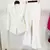 Conjunto designer de passarelas feminino, blazer de botão único e calça - comprar online
