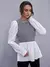 Imagem do camisas femininas Hound branco e preto