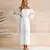 Teelynn-vestido boho branco para mulheres