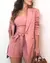 Elegante blazer com shorts