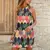 Vestido estampado diamante sem mangas , Casual Streetwear, Metal Ha - Donne50.online