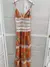 Maxi vestido- Impressão floral contraste laço split hem