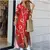Vestido estampado feminino outono