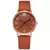 Relógio de pulso digital vintage feminino, relógio cinto de couro, lazer redon