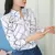 Blusas estampa listra, manga comprida casual