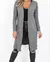 cardigan feminino manga longa com elastano, estilo fashion