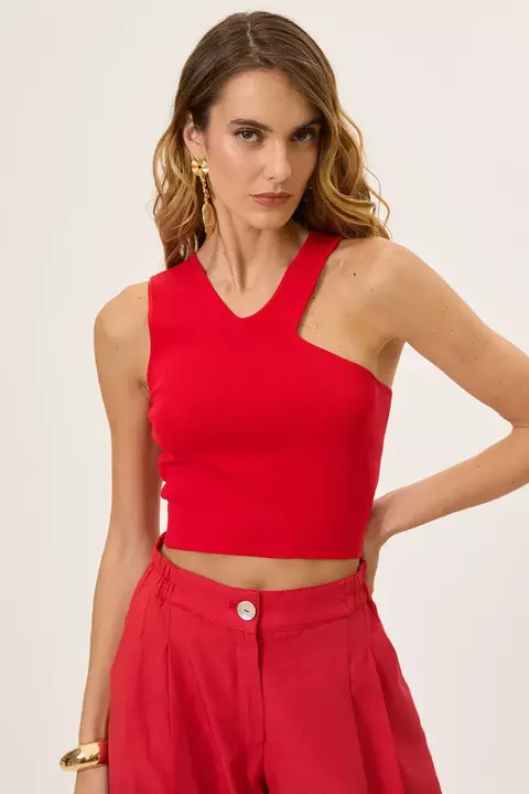 CROPPED HIT TRICOT ASSIMETRICO