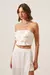 CROPPED COM BABADOS YONE OFF-WHITE - comprar online