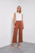 CALÇA CHEROY CROPPED RETA EM LINHO SANTORINI - loja online
