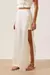 CALÇA PANTALONA COM FENDA YONE OFF-WHITE - comprar online