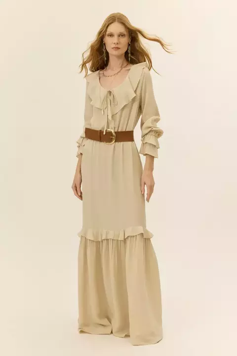 VESTIDO HIT LONGO VISC C MANGA LAIS