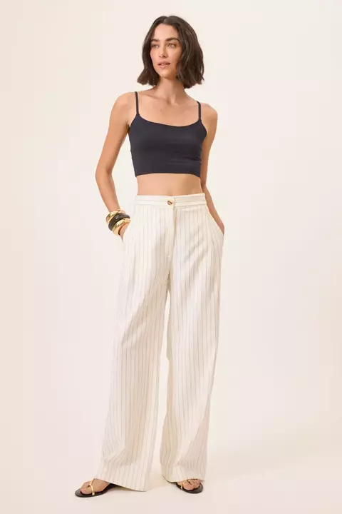 CALÇA WIDE LEG HIT ALFAIATARIA RISCA GIZ