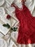 Camisola em Tule e Renda - Petalas de Amor - VERMELHA - comprar online
