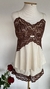 Baby Doll Amor que Tracendem - MARFIM COM MARROM - loja online