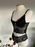 Mini Corse Sem Bojo Renda - Petalas - Preto - comprar online