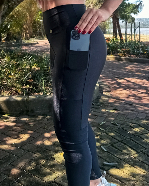 Legging Guna Preto com Bolsos