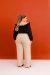 Calça Pantaialona em Alfaiataria - Nude Sofisticado - (cópia) - Vestitti Boutique plus size