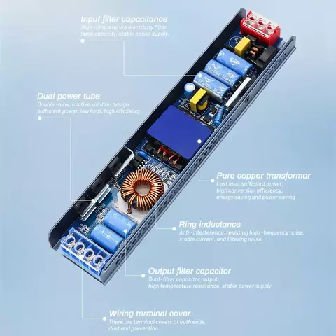 Fonte de alimentação de LED, Iluminação interior, Iluminação doméstica, Entrada 220v Sainada 12V, 300W,