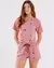 Pijama Feminino Manga Curta com Shorts