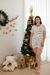 Pijama feminino adulto listrado de manga curta - Florença Underwear&Fitness