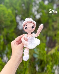 Bailarina Cisne Branco - Ponto de Sol Amigurumis
